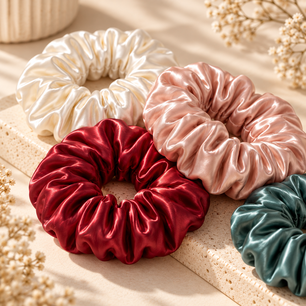 Klarivie Mulberry Silk Hair Ties – Bundle of 6