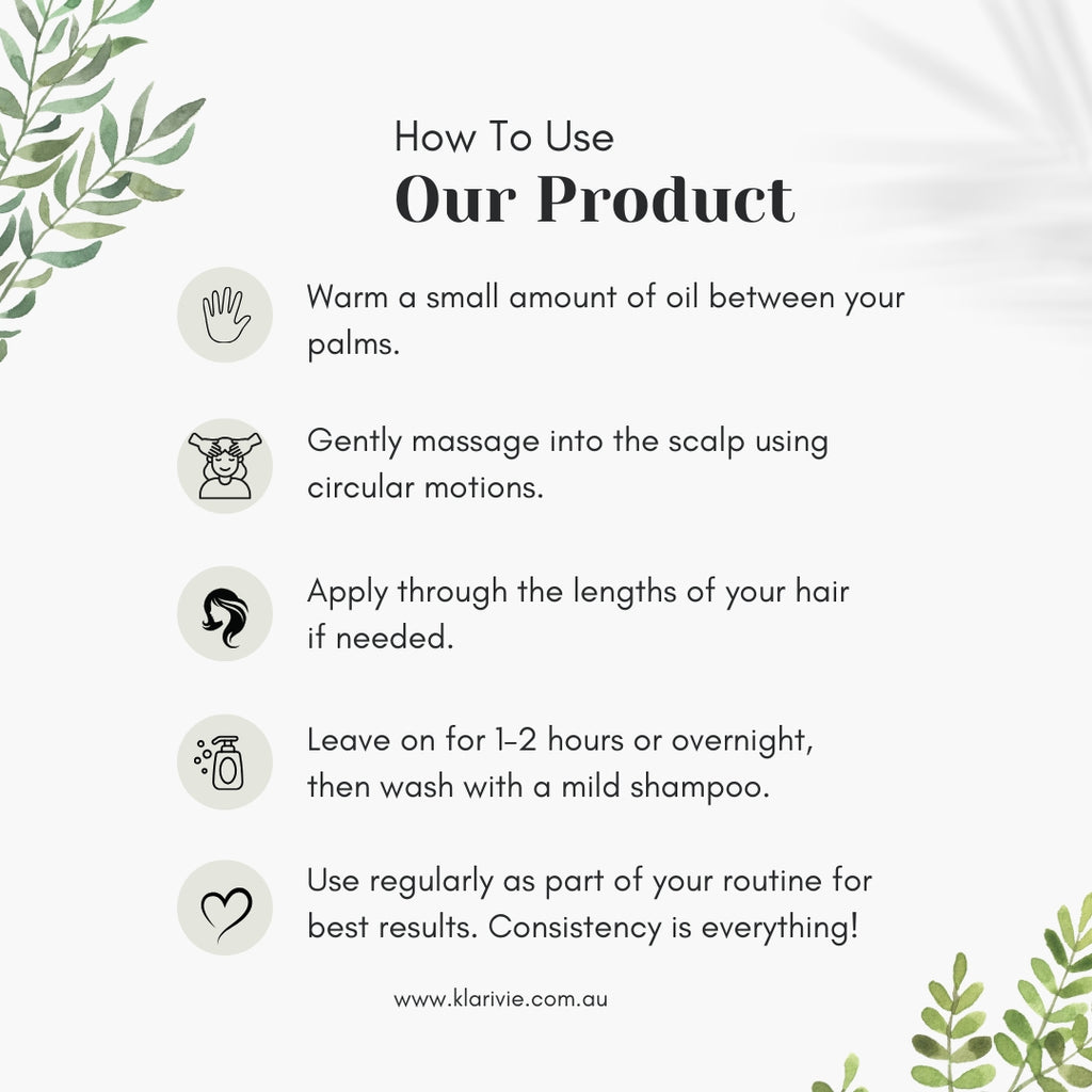 How to use Klarivie Hair Oil for hair growth